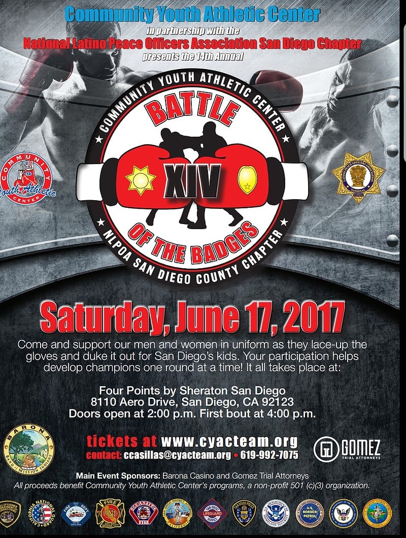Battle of the Badges Saturday, June 17, 2017, 2 p.m. to 830 p.m
