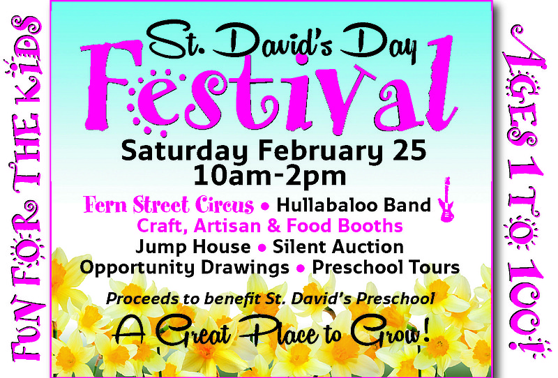 St. David's Day Celebration - Saturday, February 25, 2017, 10 a.m. to 2 ...