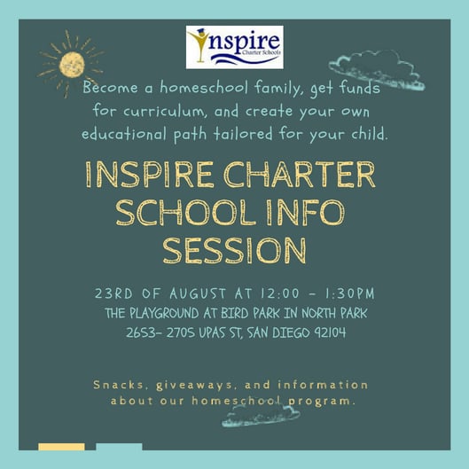 Inspire Charter (Home)School Info Session - Thursday, August 23, 2018