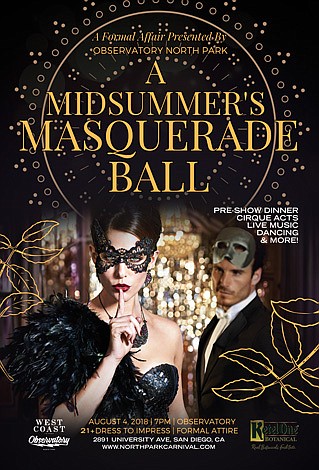 A Midsummer's Masquerade Ball - Saturday, August 4, 2018, 7 p.m. | San