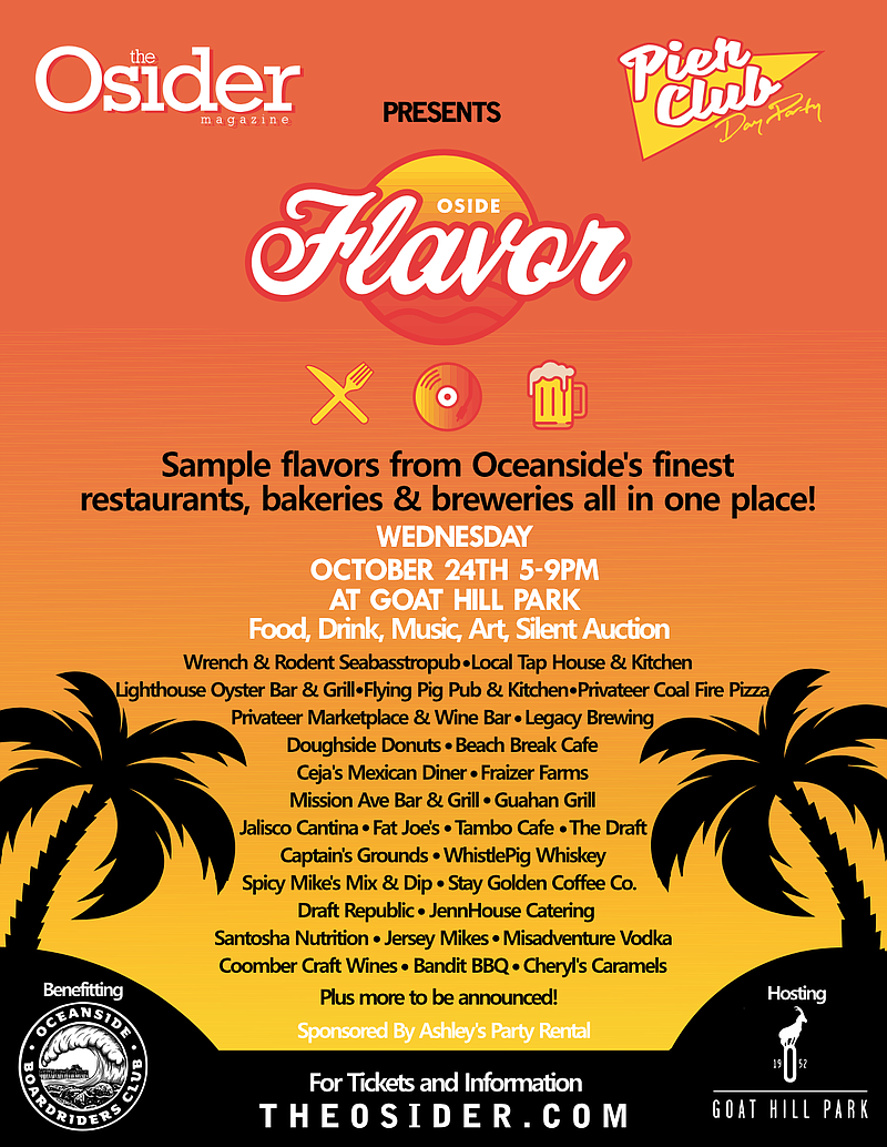 Oside Flavor Wednesday, October 24, 2018, 5 p.m. to 9 p.m. San