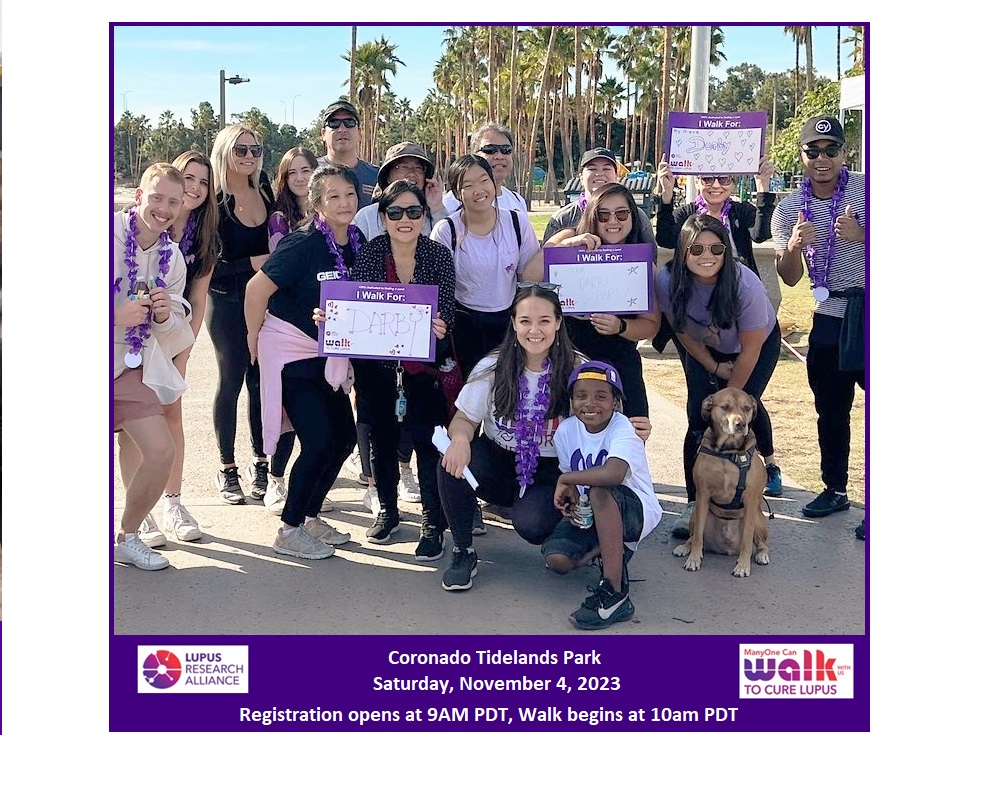 San Diego Walk with Us to Cure Lupus Saturday, November 4, 2023, 10 a