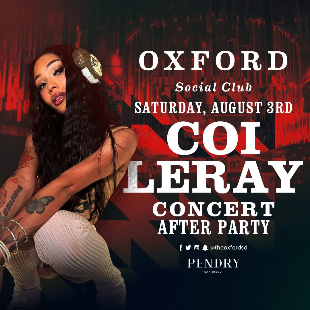 Coi Leray Concert After Party - Saturday, August 3, 2024, 10:30 p.m. | San  Diego Reader