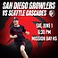 San Diego Growlers vs Seattle Cascades