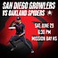San Diego Growlers vs Oakland Spiders