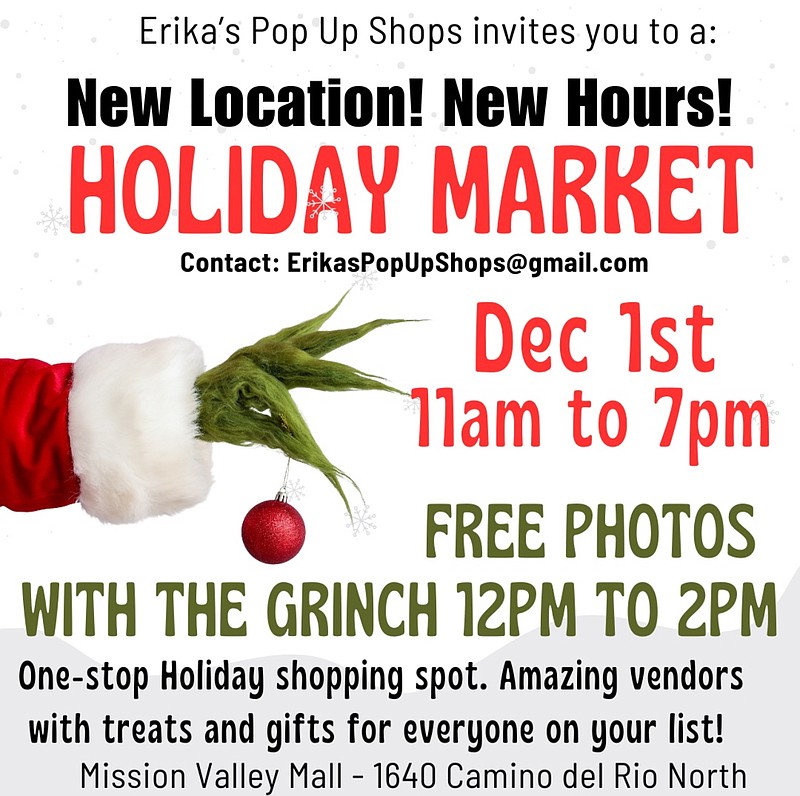 Holiday Grinch Market Sunday, December 1, 2024, 11 a.m. to 7 p.m