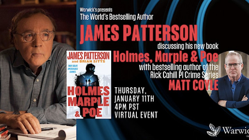 James Patterson: Holmes, Marple & Poe - Thursday, January 11, 2024, 4 p.m.