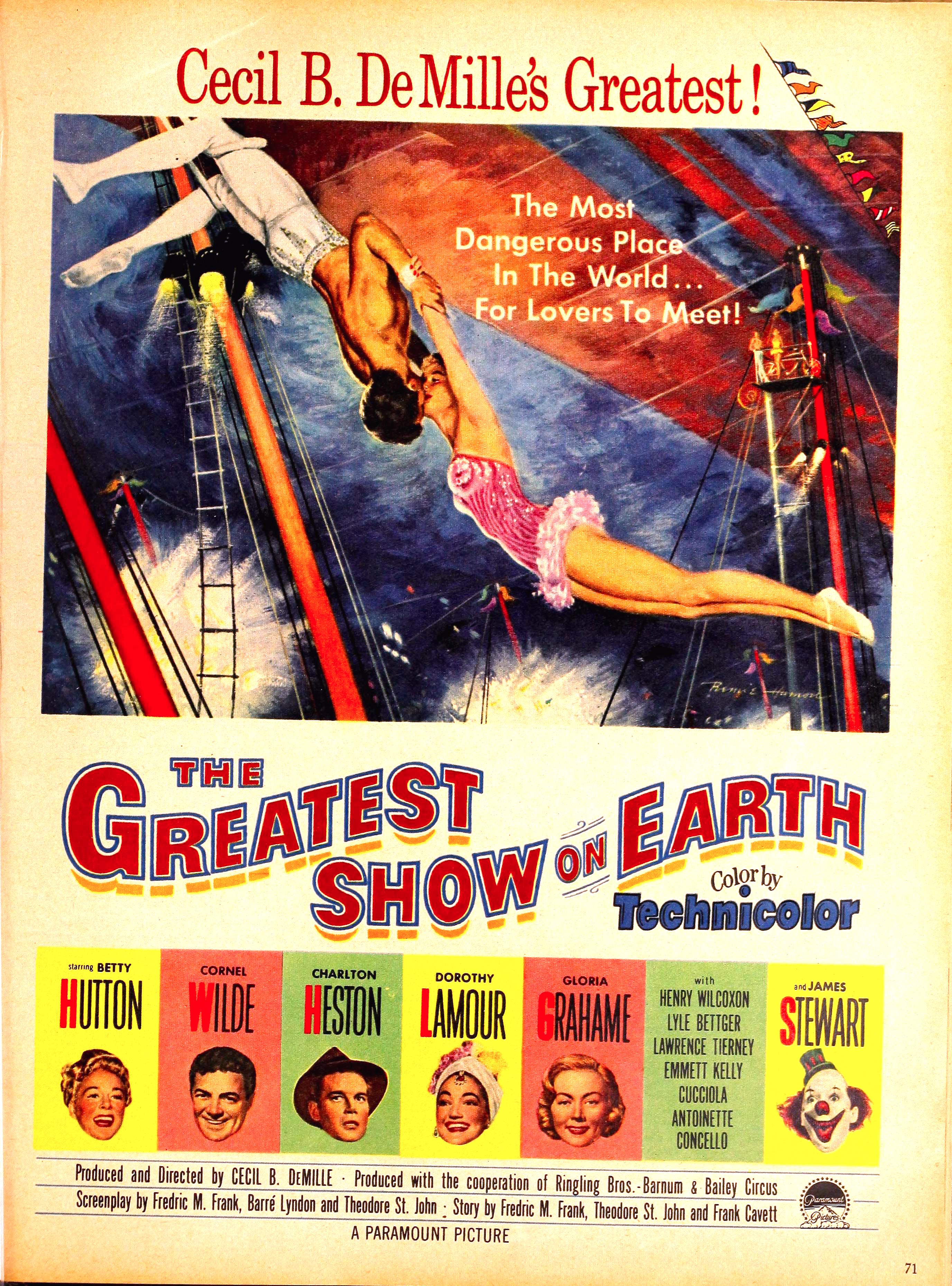 Greatest Show On Earth San Diego Reader   GREATEST SHOW ON EARTH THE   Modern Screen April 1952 