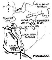 Hike or bike to pleasantly forested Henninger Flats, in the San Gabriel ...