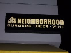 Neighborhood Burgers; a tiny place, but very popular with locals in East Village
