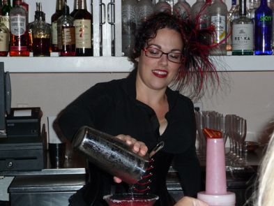Barbarella serves her Divatini for Celebrity Bartender event at the W