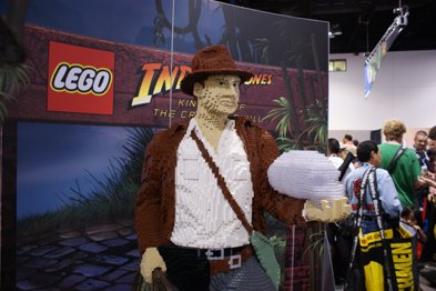 Life size Indiana Jones Lego at comicon.