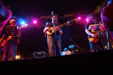 Local band PINBACK plays a concert at the Del Mar Race Track.