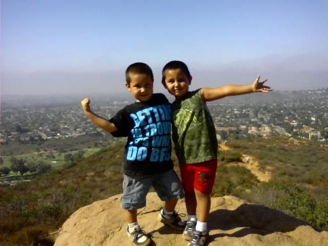 Hiking up Cowles Mountain from Big Rock Park in Santee.