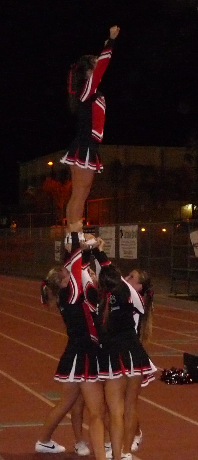 Vista cheerleaders rile up the home fans