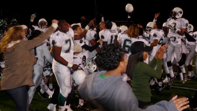 Helix players celebrate their semifinal win