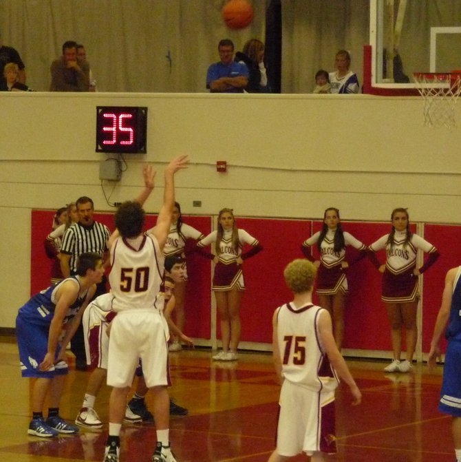 Torrey Pines center Colin Porter attempts a free throw
