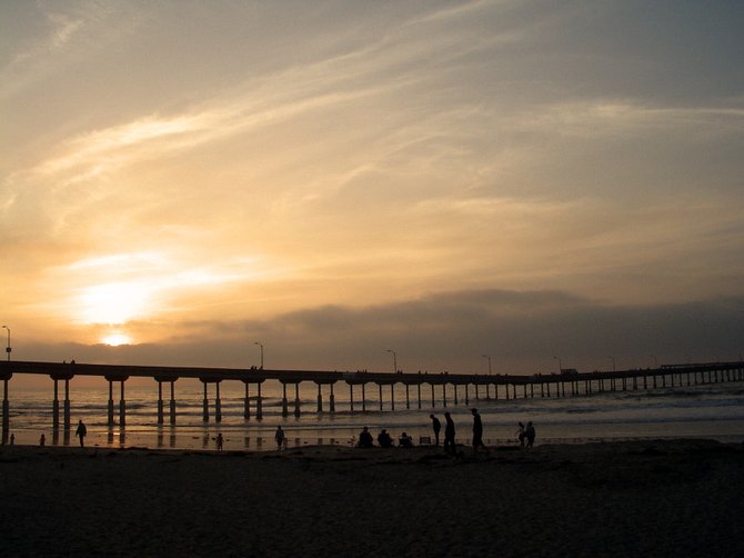 The Ocean Beach pier at sunset. I took this one in 2006, but it could just as easily have been taken yesterday.