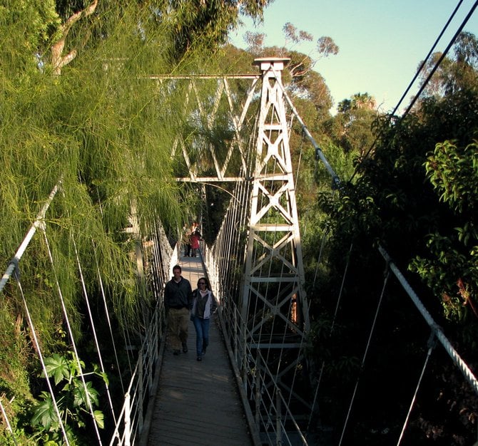 The Suspension Bridge on Spruce St. in Banker's Hill. It makes a great photo subject. One of San Diego's best secret photo-ops.