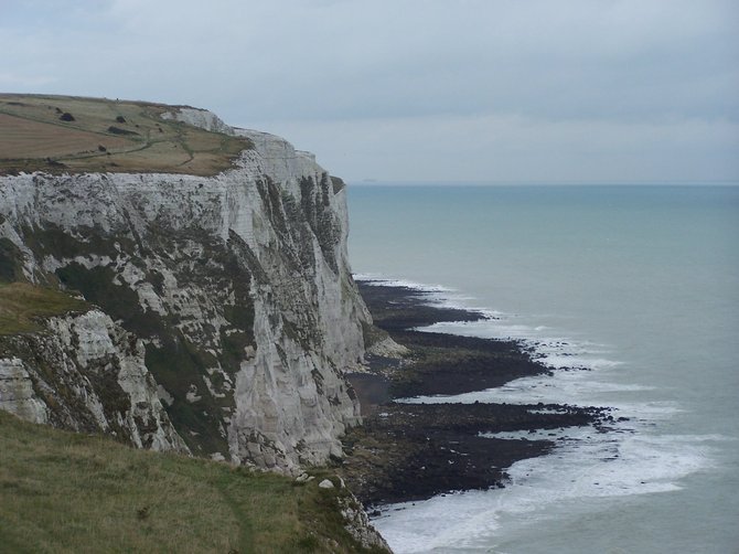 White Cliffs of Dover in England

