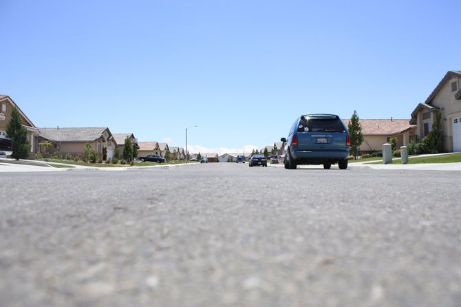 Took a photo of my aunt's street up in Victorville, I realized how much quieter the streets are here.

