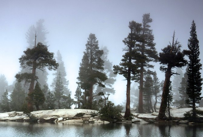 Emerald Lake in the fog - Sequoia National Park


