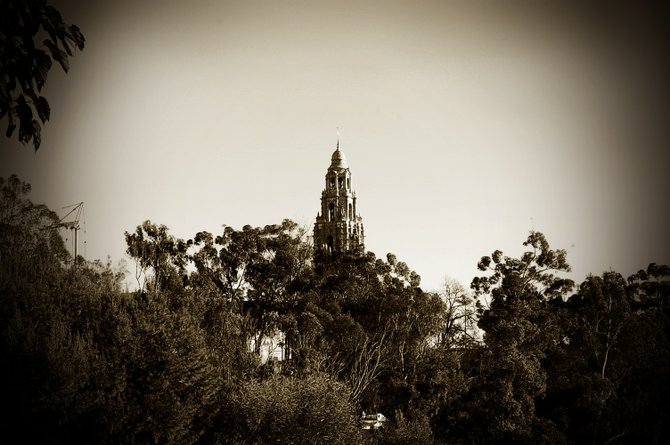 Museum of Man Tower -- view from the San Diego Zoo
