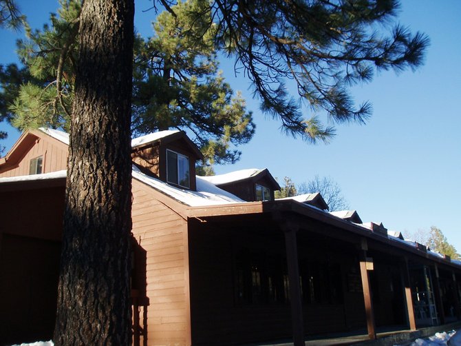 This is the Laguna Mountain Lodge in the Cuyamaca mountains during winter. It's a fun place to stop for a quick snack or a souvenir after a day of frolicking in the snow. If it's getting late, you can rent one of the rustic cabins out back and enjoy the site of icicles hanging from the eves. In the summertime, it's a nice mountain getaway.
