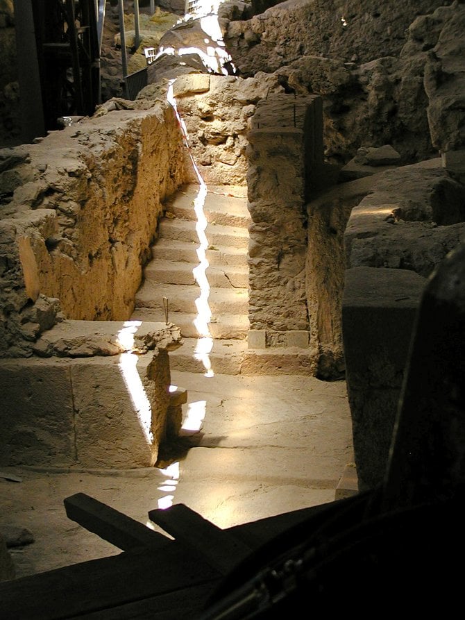 Shedding light on a Minoan dwelling, one of the most important prehistoric settlements of the Aegean, Akrotiri, Santorini, Greece