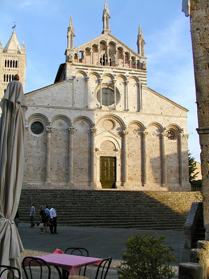 Il Duomo, the basilica dedicated to San Lorenzo, Massa Marittima, Grosseto, Italy