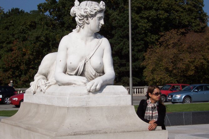 My fiance took a picture of me posing the same way as a statue in front of the beautiful Schonbrunn Palace in Vienna, Austria. I thought it was funny.  Empress Maria Theresa lived in the palace and one of her daughters was Marie Antoniette.  Napoleon occupied the palace in 1805 and 1809.  Jackie Kennedy visited the palace in 1962.  It has a lot of history and it is an incredible place!

