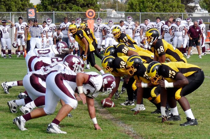 The line of scrimmage