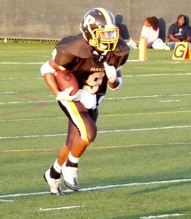 Francis Parker running back Rochon Taylor takes a kickoff up the field