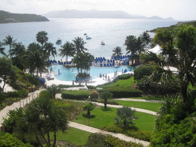 View from the St. Thomas Ritz Carlton.  Excellent customer service in a prime location..  We started this trip with a ride from SanDiegoSedan.com and landed in paradise at the Ritz, what a trip.
