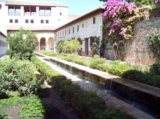 The Alhambra Garden Pond, Granada, Spain