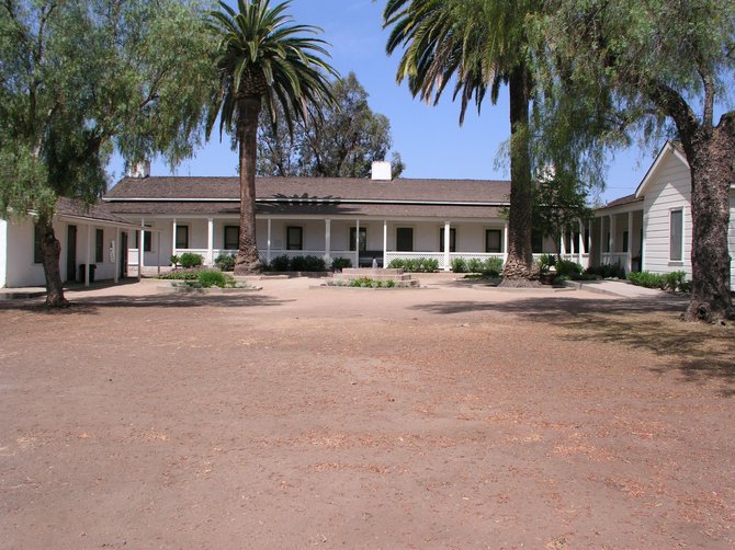 Rancho de Los Penasquitos.  Parts of this structure still contain the original adobe from when it was built in 1823.  This is the first Mexican land grant in San Diego County.  Located in the Los Penasquitos Canyon Preserve.  
