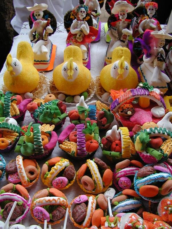Day of the Dead Sugar Figures, Patzcuaro Marketplace, Michoacan, Mexico