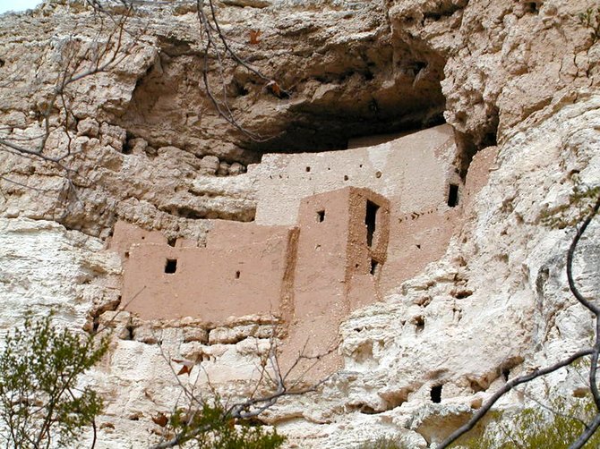 Montezuma's Castle, near Sedona, Arizona: A 20-Room Sinagua Indian Cliff Dwelling, Built 70 Feet Off the Ground