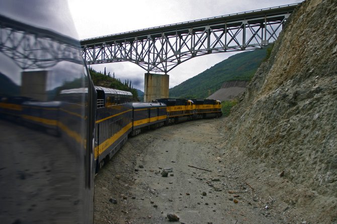 Taking the Alaska Railroad from Fairbanks to Anchorage in September.