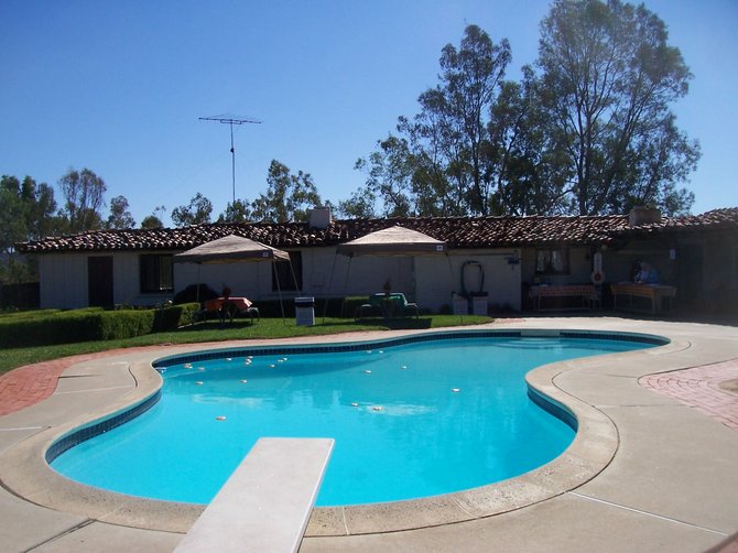The pool at the June Allyson-Dick Powell estate