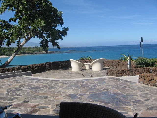 Breakfast view at the Mauna Kea Resort.