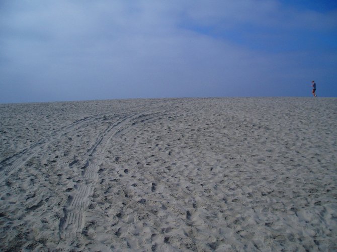This solitary person walking across the dunes at South Carlsbad State Beach embodies the idea that October is the best month to vist the beach in San Diego. It's still sunny and warm enough to enjoy the outdoors, but there are aren't any crowds.