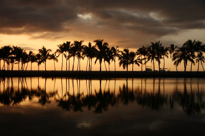Sunset at 'Anaeho'omahu Beach, Hawaii