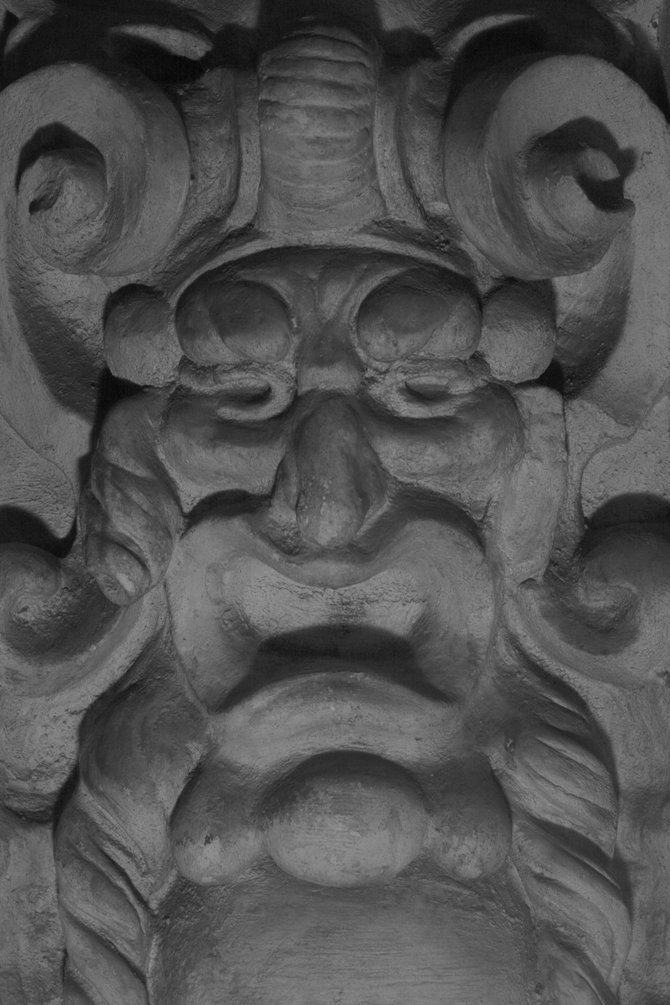 Statue with Sad face at Balboa Park
