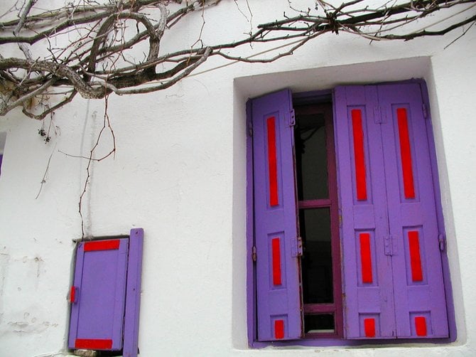 Bar Window, Parokia, Island of Paros, Greece