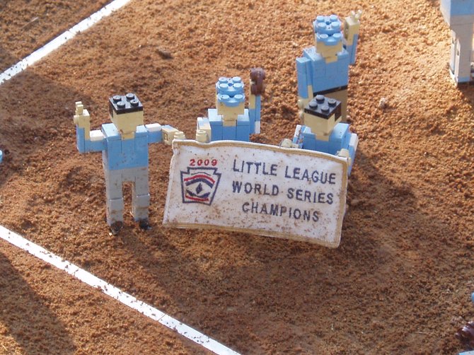 The Chula Vista Park View All Stars, winners of the 2009 Little League World Series are currently being honored with a display in MiniLand USA at Legoland. 