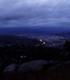 This photo was taken at dusk, facing East from the top of Mt. Helix, two days after Thanksgiving 2009, right after the big rainstorm.