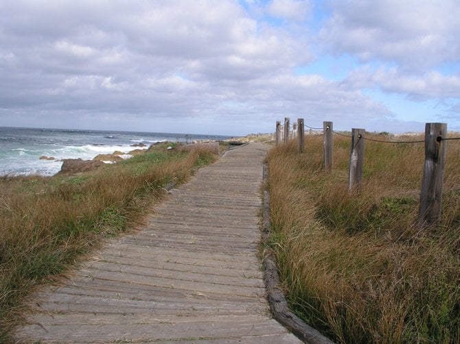 Coastal trail that runs along the beach near the Asilomar Conference Grounds, Monterey Peninsula