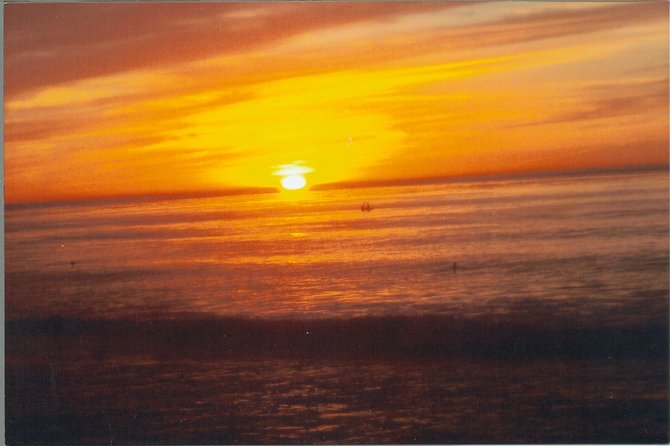Magnificent sunset off the La Jolla coast.
