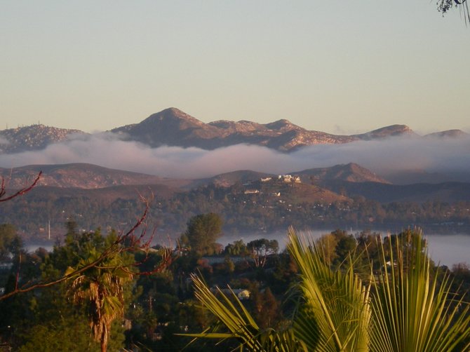 I took this photo on the morning of December 31st. The photo is of the mountain range north of Lakeside.